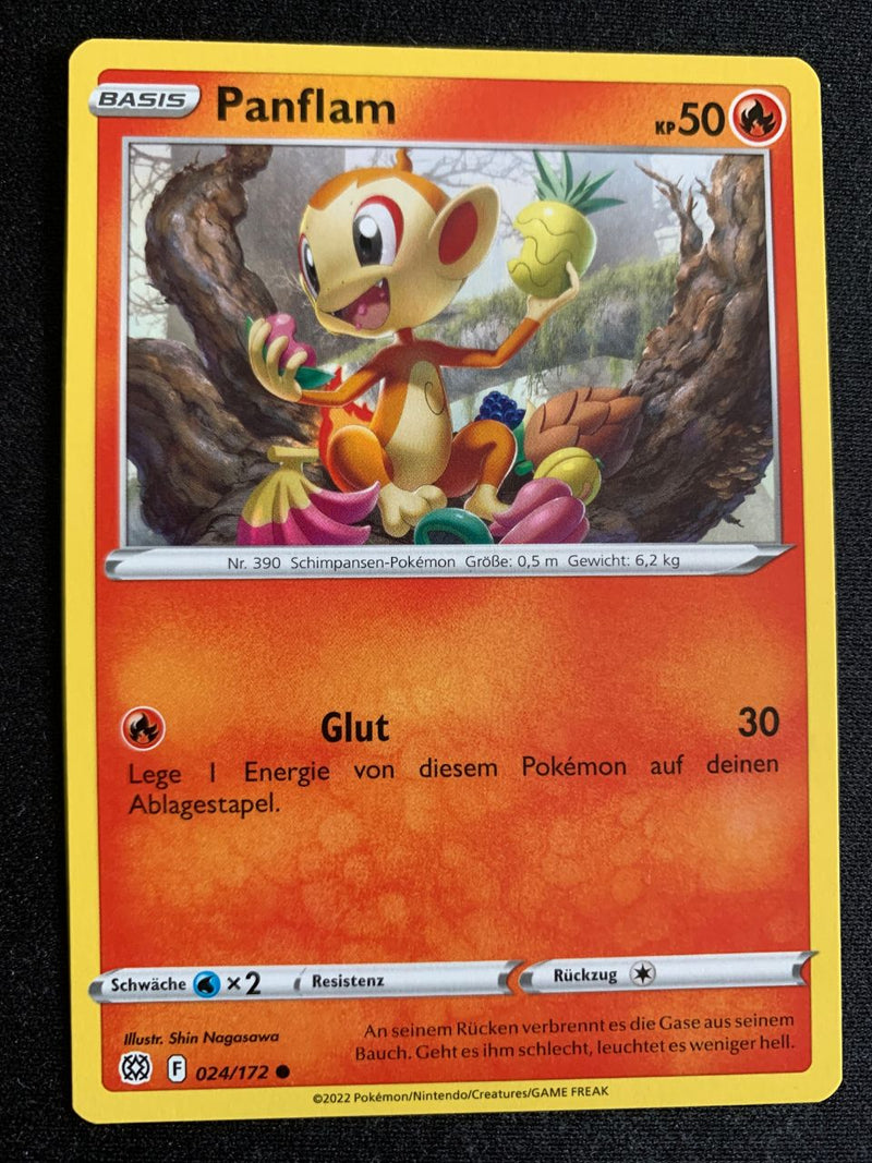 Panflam 24/172 – Strahlende Sterne (Schwert & Schild) – Pokémon Karte Matt