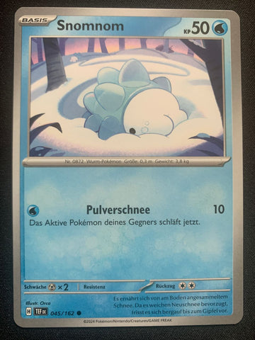 Snomnom 45/162 – Gewalten der Zeit (Karmesin & Purpur) – Pokémon Karte Matt