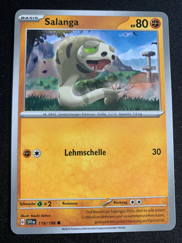 Salanga 119/198 – Karmesin & Purpur – Pokémon Karte Matt