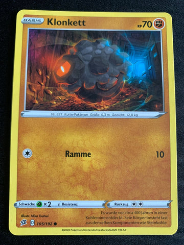 Klonkett 105/192 – Clash der Rebellen (Schwert & Schild) – Pokémon Karte Matt