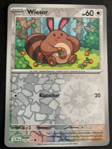 Wiesor 118/159 – Reisegefährten (Karmesin & Purpur) – Pokémon Karte Reverse Holo