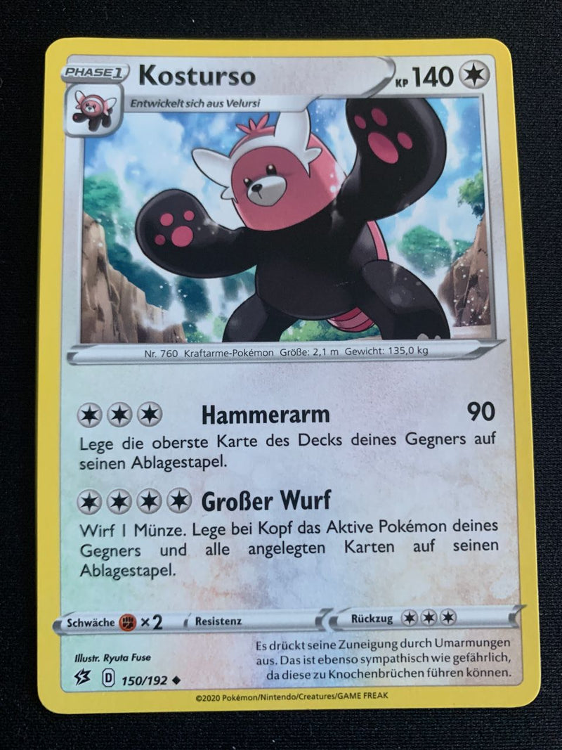 Kosturso 150/192 – Clash der Rebellen (Schwert & Schild) – Pokémon Karte Matt