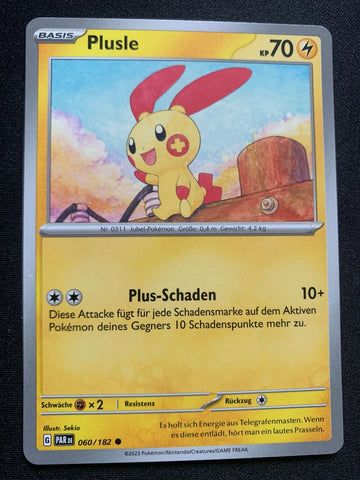 Plusle 60/182 – Paradoxrift (Karmesin & Purpur) – Pokémon Karte Matt