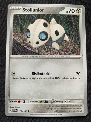 Stollunior 120/167 – Maskerade im Zwielicht (Karmesin & Purpur) – Pokémon Karte Matt