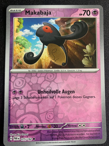 Makabaja 75/182 – Paradoxrift (Karmesin & Purpur) – Pokémon Karte Reverse Holo