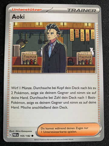 Aoki 165/182 – Paradoxrift (Karmesin & Purpur) – Pokémon Karte Matt