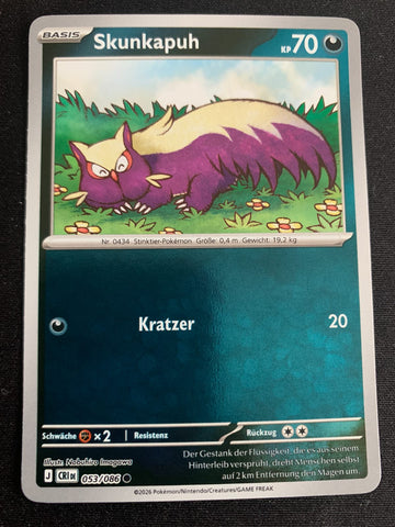 Skunkapuh 53/86 – Wachsendes Chaos (Mega-Entwicklung) – Pokémon Karte Reverse Holo