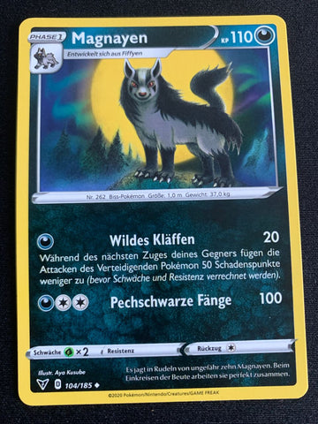 Magnayen 104/185 – Farbenschock (Schwert & Schild) – Pokémon Karte Matt