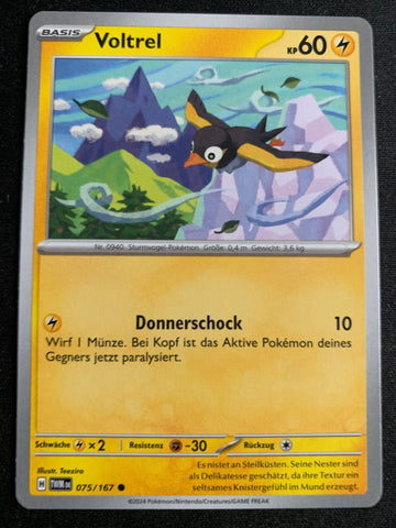 Voltrel 75/167 – Maskerade im Zwielicht (Karmesin & Purpur) – Pokémon Karte Matt