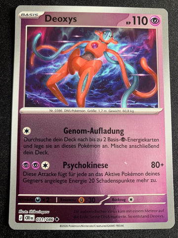 Deoxys 31/86 – Wachsendes Chaos (Mega-Entwicklung) – Pokémon Karte Reverse Holo