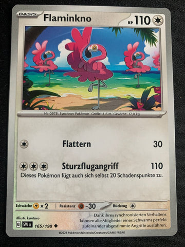 Flaminkno 165/198 – Karmesin & Purpur – Pokémon Karte Matt