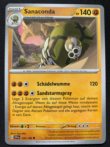 Sanaconda 120/198 – Karmesin & Purpur – Pokémon Karte Matt