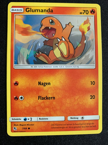 Glumanda 7/68 – Verborgenes Schicksal – Pokémon Karte Matt