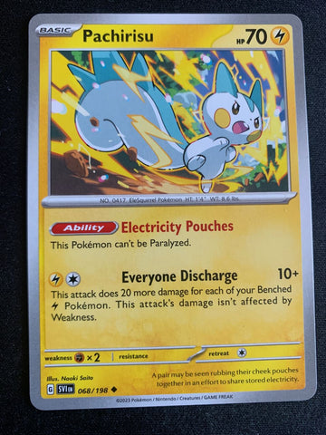 Pachirisu (Englisch) 68/198 – Karmesin & Purpur – Pokémon Karte Matt