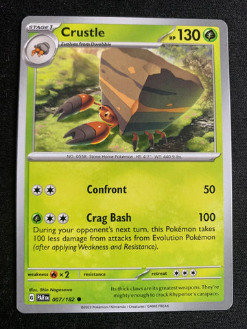 Crustle (Englisch) 7/182 – Paradoxrift (Karmesin & Purpur) – Pokémon Karte Matt
