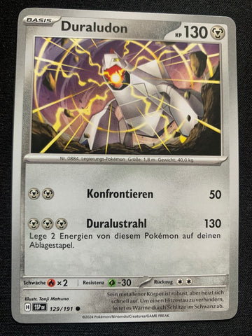 Duraludon 129/191 – Stürmische Funken (Karmesin & Purpur) – Pokémon Karte Matt