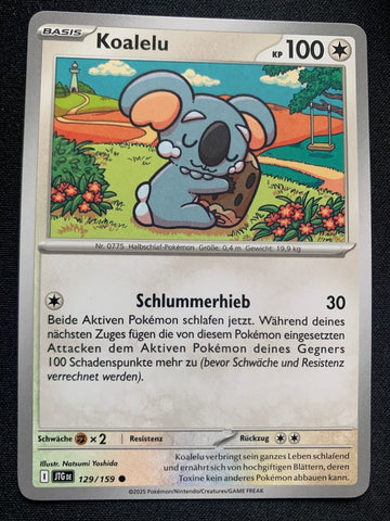 Koalelu 129/159 – Reisegefährten (Karmesin & Purpur) – Pokémon Karte Matt