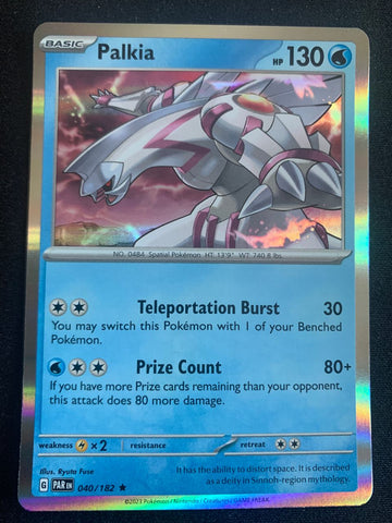 Palkia 40/182 – Paradoxrift (Karmesin & Purpur) – Pokémon Karte Holo