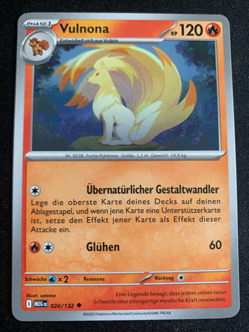 Vulnona 20/132 – Mega-Entwicklung – Pokémon Karte Matt