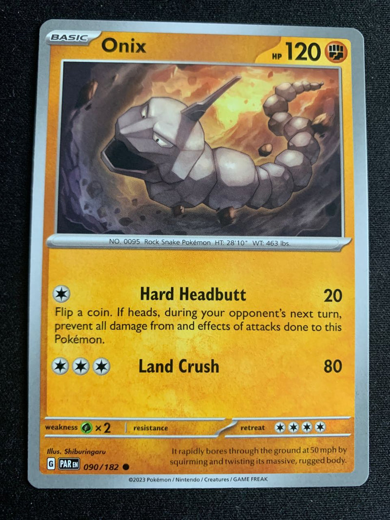 Onix (Englisch) 90/182 – Paradoxrift (Karmesin & Purpur) – Pokémon Karte Matt
