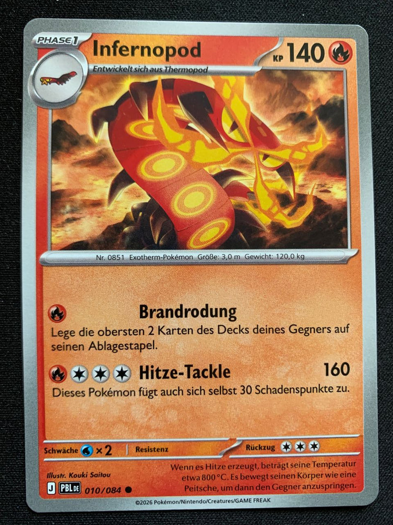 Infernopod 10/84 – Dunkelnacht (Mega-Entwicklung) – Pokémon Karte Matt
