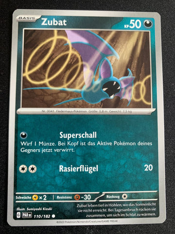 Zubat 110/182 – Paradoxrift (Karmesin & Purpur) – Pokémon Karte Matt
