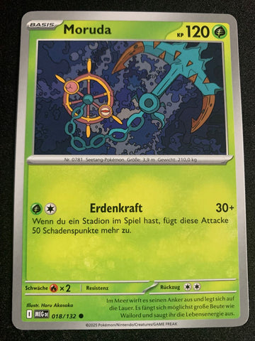 Moruda 18/132 – Mega-Entwicklung – Pokémon Karte Matt