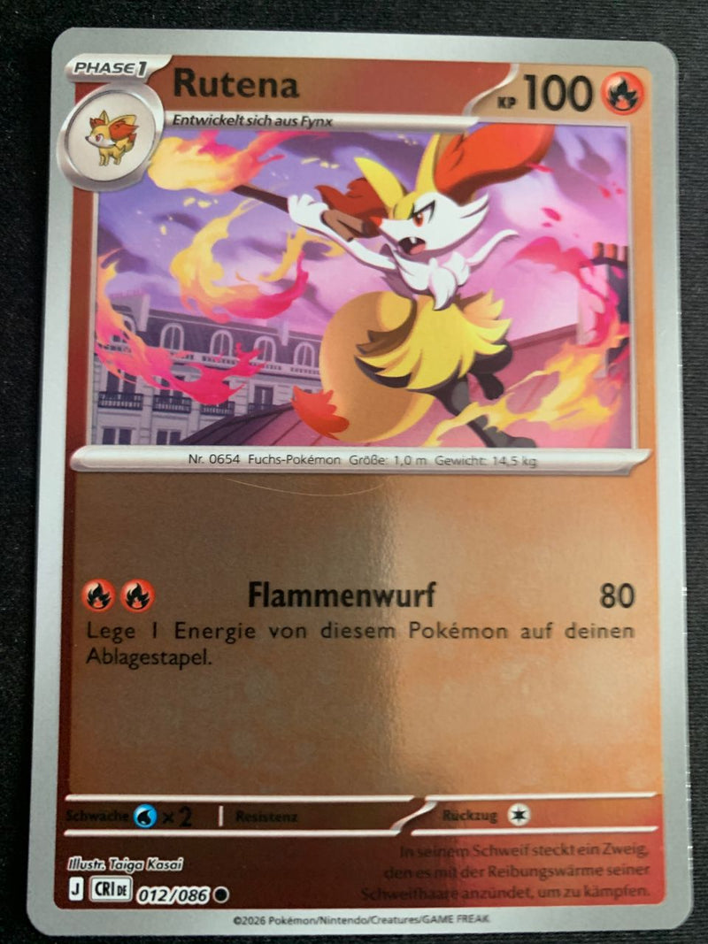 Rutena 12/86 – Wachsendes Chaos (Mega-Entwicklung) – Pokémon Karte Reverse Holo