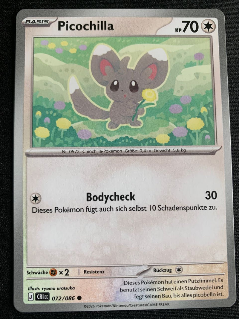 Picochilla 72/86 – Wachsendes Chaos (Mega-Entwicklung) – Pokémon Karte Matt