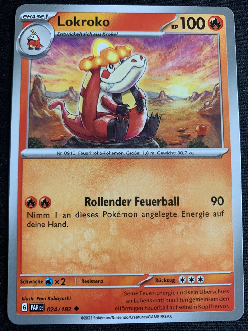 Lokroko 24/182 – Paradoxrift (Karmesin & Purpur) – Pokémon Karte Matt
