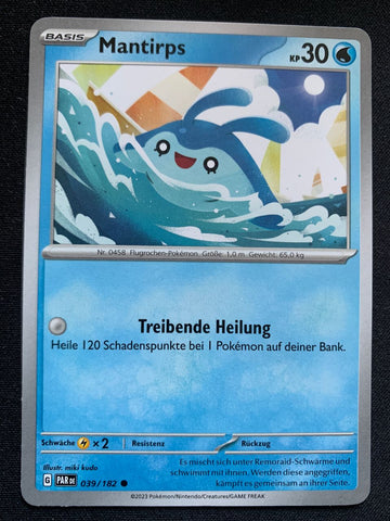 Mantirps 39/182 – Paradoxrift (Karmesin & Purpur) – Pokémon Karte Matt