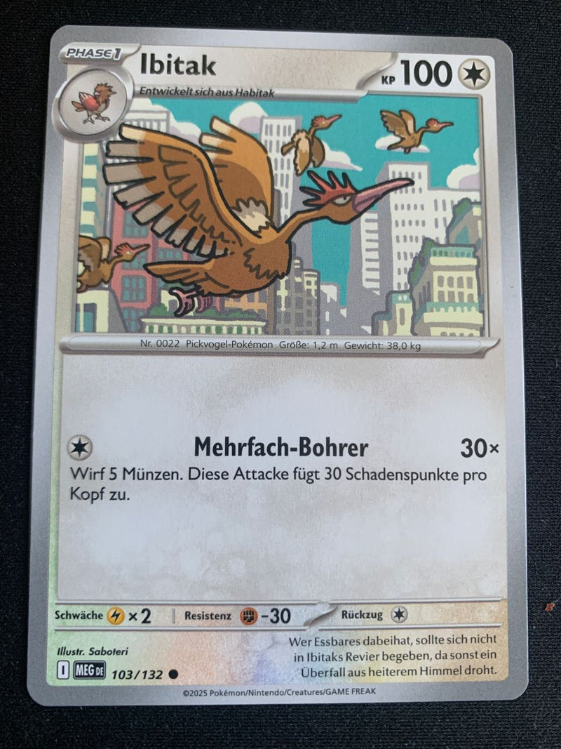 Ibitak 103/132 – Mega-Entwicklung – Pokémon Karte Matt