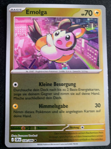 Emolga 30/86 – Wachsendes Chaos (Mega-Entwicklung) – Pokémon Karte Reverse Holo