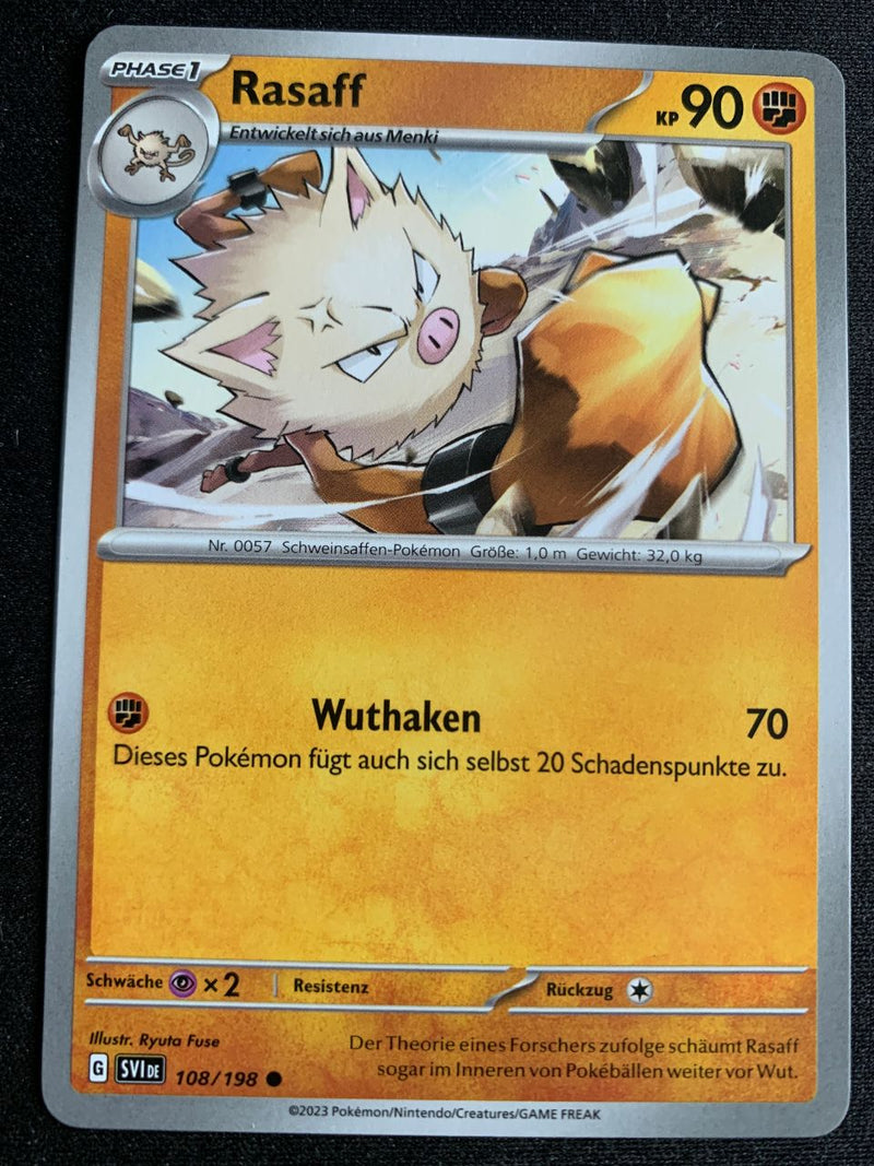 Rasaff 108/198 – Karmesin & Purpur – Pokémon Karte Matt