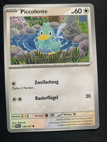 Piccolente 139/167 – Maskerade im Zwielicht (Karmesin & Purpur) – Pokémon Karte Matt