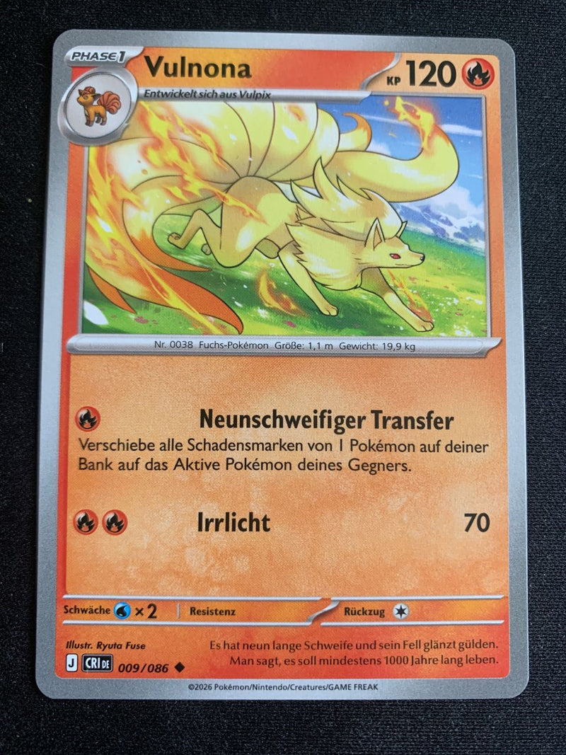 Vulnona 9/86 – Wachsendes Chaos (Mega-Entwicklung) – Pokémon Karte Matt