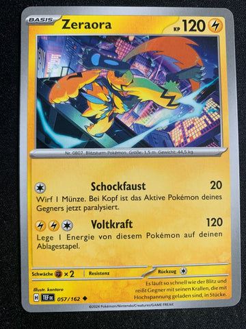Zeraora 57/162 – Gewalten der Zeit (Karmesin & Purpur) – Pokémon Karte Matt