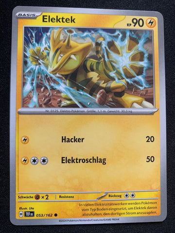 Elektek 53/162 – Gewalten der Zeit (Karmesin & Purpur) – Pokémon Karte Matt