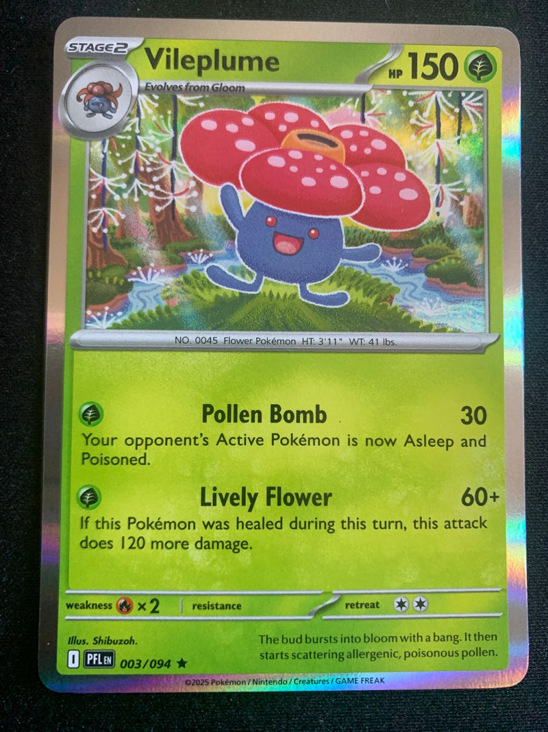 Vileplume (Englisch) 3/94 – Fatale Flammen (Mega-Entwicklung) – Pokémon Karte Holo