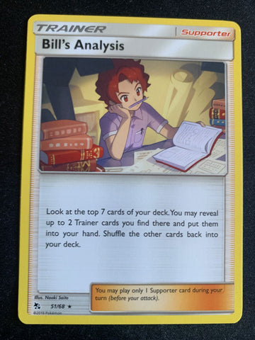 Bill's Analysis (Englisch) 51/68 – Verborgenes Schicksal – Pokémon Karte Matt