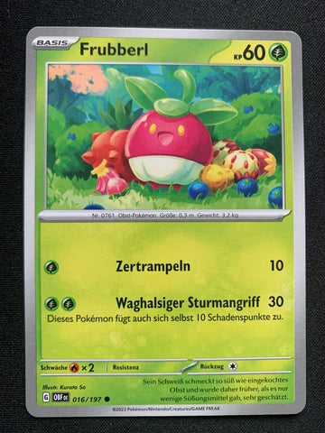 Frubberl 16/197 – Obsidianflammen (Karmesin & Purpur) – Pokémon Karte Matt