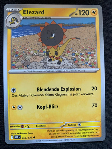 Elezard 53/132 – Mega-Entwicklung – Pokémon Karte Matt