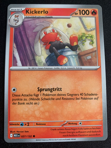 Kickerlo 27/132 – Mega-Entwicklung – Pokémon Karte Matt