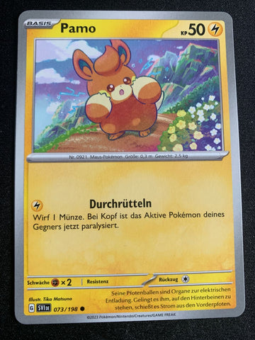 Pamo 73/198 – Karmesin & Purpur – Pokémon Karte Matt