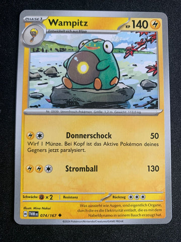 Wampitz 74/167 – Maskerade im Zwielicht (Karmesin & Purpur) – Pokémon Karte Matt