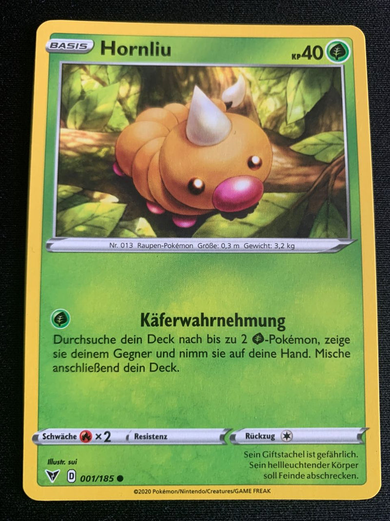 Hornliu 1/185 – Farbenschock (Schwert & Schild) – Pokémon Karte Matt