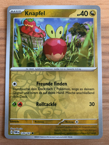 Knapfel 126/167 – Maskerade im Zwielicht (Karmesin & Purpur) – Pokémon Karte Reverse Holo