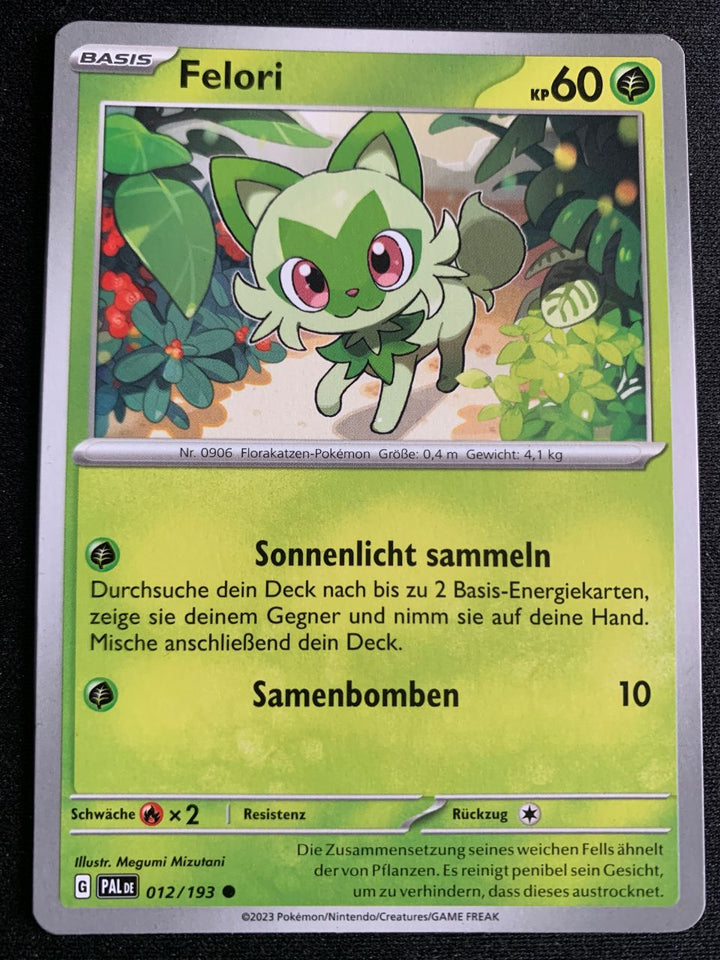 Felori 12/193 – Entwicklungen in Paldea (Karmesin & Purpur) – Pokémon Karte Matt