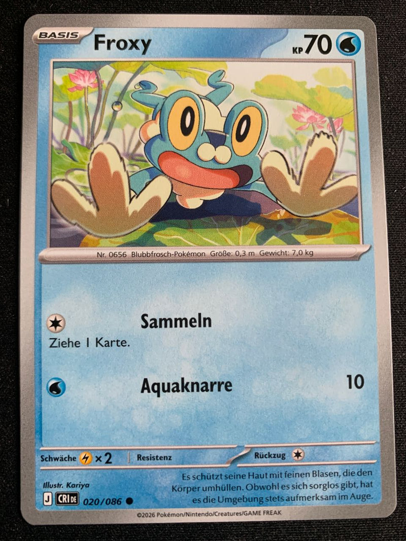 Froxy 20/86 – Wachsendes Chaos (Mega-Entwicklung) – Pokémon Karte Matt