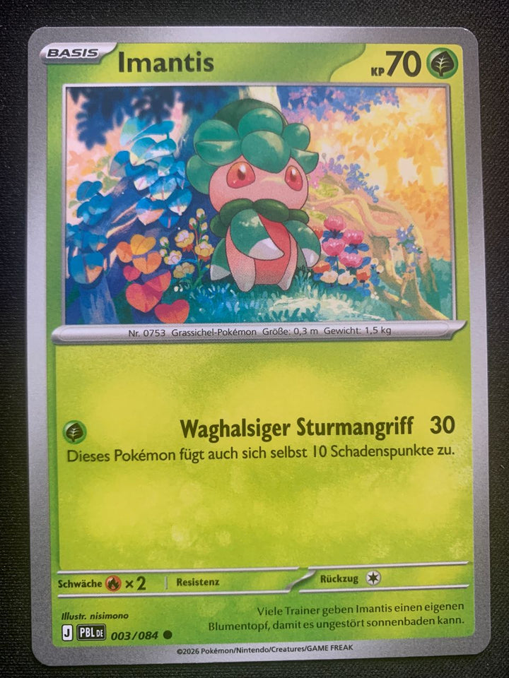 Imantis 3/84 – Dunkelnacht (Mega-Entwicklung) – Pokémon Karte Matt